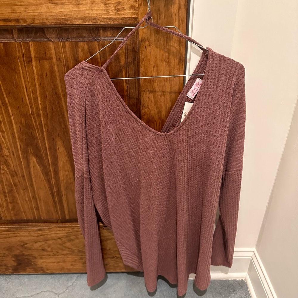 Cross back sweater